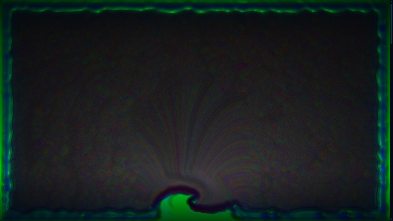 Two populations locked in eternal audio-reactive pursuit.
